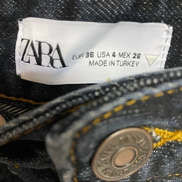 Zara | Tapered Hi Rise jeans Carrot Fit Mom Jeans Size 4 NEW - Picture 5 of 8